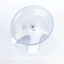 Rueda de ejercicio silenciosa para hámster - Diseño de platillo volador giratorio ultra silencioso para ratones, erizos, mascota pequeña segura y cómoda - Blanco - Ver 8