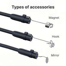 1080P HD Industrial Endoscope Camera With 4.3" LCD Screen, Semi-Rigid Cable & IP67 Waterproof Design - Adjustable Brightness, USB Rechargeable - 黑色 5米/16.4英尺 - 查看 8