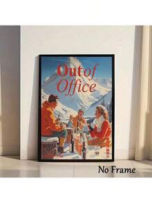 1 pezzo Stampa da parete vintage Apres Ski, cartellone da ufficio fuori sede Apres Ski, Stampa di giornale/rivista Apres Ski, Arte per carrello bar vintage, Arte da parete invernale, Ufficio all'aperto, Decorazione da bagno e toilette in stile vintage, cartellone su tela stile cottage di campagna, Idea regalo perfetta per corridoio, 16x24 pollici, senza cornice