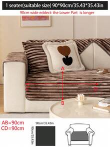 1 tấm đệm ghế sofa dày bằng vải nhung, vỏ bọc ghế sofa chống trượt, mềm mại và thoải mái, hiện đại, chống bụi, có thể giặt bằng máy, thích hợp cho phòng ngủ, văn phòng, phòng khách, ghế sofa hình chữ L có 1/2/3/4 chỗ ngồi, mùa thu/đông - Cà phê nâu - Xem 15