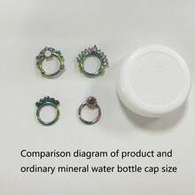 1/4Pcs 16G Stainless Steel Opal Colourful Nose Ring For Women Men,Fashion Sexy Septum Nasi Diaphragm Piercing Jewelry Gift Suitable For Everyday Parties Wearing - Multicolor - View 3