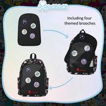 Tokidoki Ita Bag With 4PCS Unicorno Brooch Pin Tokidoki Backpack With Insert For Anime Cosplay - Black - View 6