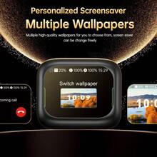 LIFEBEE Wireless Earbuds With Multi-Function Display Screen, Bluetooth Headphones To Check Time/Battery Level Of Earbuds & Charging Case, Customizable Wallpaper - one-size - View 6