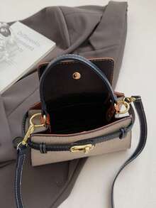 Mini modische vielseitige Kontrast-Farben Lässig Handtasche für Frauen