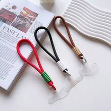 Mida Style 2 En 1 Correa/ Muñequera Para Funda Celular, Ajustable Ligera Uso Rudo Universal Strap Cuerda - Negro y Negro - Ver 7