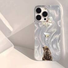 1 Funda de Teléfono Móvil Transparente IMD Suave Brillante y Lisa con Patrón de Copa de Leopardo Estilosa, Impermeable, Antihuellas y Resistente a los Arañazos para Iphone16/16Plus/16Pro/16Promax/Iphone15/15Plus/15Pro/15Promax/Iphone14/14Plus/14Pro/14Promax/Iphone13/13Pro/13Promax/Iphone12/12Pro/12Promax/Iphone11/11Promax/11Pro - Colores mixtos - Ver 1