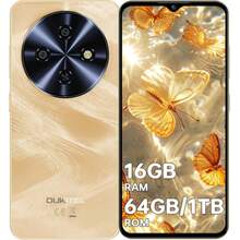OUKITEL C5 Unlocked Smartphone, 16GB (4+12)GB RAM + 64GB ROM, 6.52" Waterdrop Screen, 5000mAh Battery, 13MP Camera, 4G Dual SIM Dual Standby Android Phone With Face Unlock/3.5mm Headphone Jack/GPS/Bluetooth 5.0 - Gold - View 1