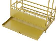 Gold Umbrella Stand Rack (48*28*66cm) Entrance Umbrella Organizer Holds 16-20 Long/20-28 Short Umbrellas Ideal For Home/Small Office Entrance - Gold - View 10