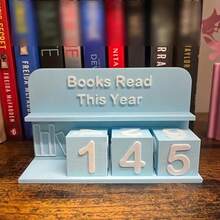 Modern Book Page Counter With Reading Tracker - Annual Reading Tracker With Digital Display, Pink And White Design - Durable Plastic Book Page Counter, Suitable For Home, Library, Office - Ideal Gift For Bookworms, Teachers, Writers - Track Reading Progress, Numbered Pages, Annual Reading Log - Decorative Bookshelf Decor