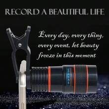 1pc Universal 8X Telephoto Lens Attachment, Clip-On Long Focal Length Lens For Smartphones And Tablets, High Definition Zoom Camera Lens
