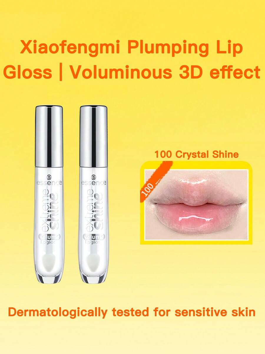 Essence 极致闪耀丰盈唇彩 100 晶莹透明 两支装 - #100 Crystal Clear - 查看 1