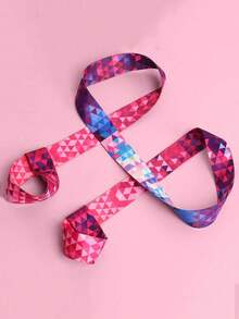 1 pieza Correa para estera de yoga, almacenamiento de estera de ejercicio, azul, iridio, a cuadros de siete colores soñadores, flor rosa retro, correa de cadena de doble capa, correa de sujeción multicolor, correa de almacenamiento, cuerda de estiramiento de yoga, correa para el hombro de yoga portátil, ejercicio de fitness, regalo de festival - Multicolor 2 - Ver 7