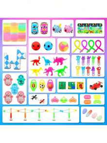 260pcs Party Favors, Christmas Fidget Toys Set, Box Toys For Classroom Carnival Prize Rewards, Goodie Bag Stuffers Birthday Gifts Fidget Toy Bulk For Boys And Girls - Màu be - Xem 2