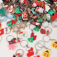 25pcs Christmas Keychain Set - Santa Claus, Trees, Deer, Snowman Charms, Perfect Holiday Gift Accessories For Bags And Wallets
