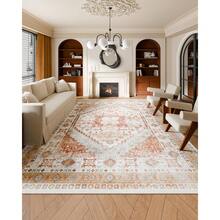 1 pieza Alfombra con patrón floral geométrico vintage, diseño de borde floral de desplazamiento botánico denso, alfombra versátil minimalista, adecuada para sala de estar, dormitorio, cocina, felpudo. Alfombra pequeña, felpudo de bienvenida, alfombra, tapete de piso, felpudo para exteriores, alfombra de cocina, decoración del hogar, felpudo para puerta principal, alfombra pequeña para área, tapete para exteriores, decoración del hogar, alfombra de área, alfombra de jardín, alfombra lavable - Multicolor - Ver 4