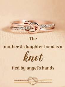 1PC Vintage Rings Fashional Design Women's Rings Knot Rings For Women Suitable For Daily Wear Merry Christmas Birthday New Year Valentine's Day Anniversary Gift For Her Jewelry Ring - Hoa hồng vàng - Xem 3