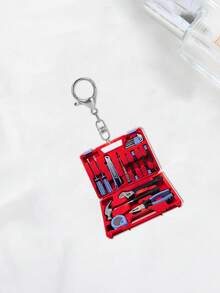2D Porte-clés pendentif boîte à outils en acrylique, porte-clés décontracté, porte-clés boîte à outils de réparation, accessoire de sac à dos amusant, étiquette de bagage, étiquette pour animaux de compagnie, accessoire de sac à bonbons, porte-monnaie porte-clés style fête décontracté - Multicolore - Voir 12