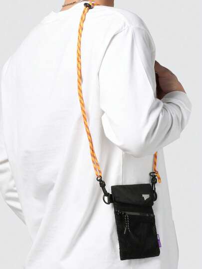 1pc Fashion Oblique Shoulder Bag, Mesh Versatile Stylish Crossbody Bag, Multi-Color Casual Men's Shoulder Messenger Bag, Commuting College Style Phone Pouch, Autumn/Winter Men's Bag