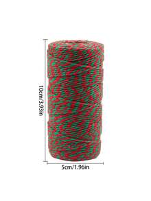 100/5m Red, Green, White Gift Wrapping Rope, Christmas Gift Packaging, Christmas Decoration Jute Rope, Christmas Party Decor, Christmas Gift DIY Bow, Handmade Craft Accessories Jute Rope, Suitable For Gift Packaging Supplies, Tags, Gift Box Packaging, Weaving DIY Crafts, Gift Decoration Supplies - Multicolor - View 18