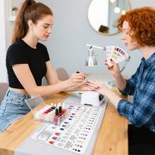 1片美甲训练垫，西班牙风格硅胶模板，适合初学者学习如何贴亚克力指甲，帮助掌握亚克力指甲贴合的基础知识。 - 彩色 - 查看 4