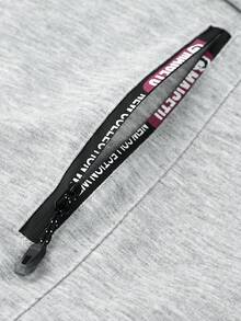 1pc Men's Sherpa Lined Hoodie Pullover, Thick & Warm Wool Lining, Kangaroo Pocket With Zipper, Suitable For Cold Winter And Snowy Days - Light Grey - View 5