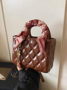 Dedoo Niche 高端 Daife 女款包 2026 時尚奢華熱銷新款刺繡包，手提包、單肩包與斜挎包，適用於度假、旅行、通勤、送禮、派對、新娘包 - 咖啡棕 - 查看 3