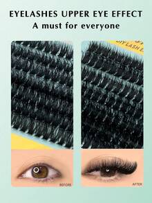 Ciglia finte in visone misto da 10-18 mm, grappoli segmentati 80D+100D, spesse, morbide, naturali, ultra leggere, riutilizzabili per trucco quotidiano, appuntamenti, esibizioni