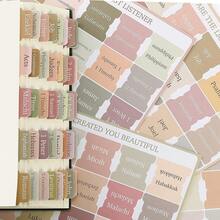 LHENGTT 75 Boho Theme Laminated Tabs For Women And Men, Study Bible Index, Book Labels - Multicolor - View 1
