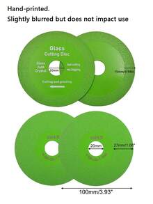 1 件 100 毫米玻璃切割盘金刚石锯片适用于角磨机 2 件切割盘，超宽金刚石砂，大理石，玻璃，瓷砖，倒角，修边，研磨，角磨机