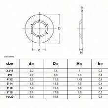 350pcs/Box M2.5-M10 External Circlip Self-Locking Retaining Clip Push On Shaft Bearing Snap Ring Washer Kit Set Black 65mn Steel - Multicolor - View 7