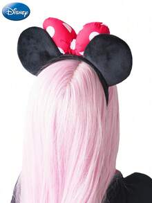 Disney 1pc Officially Licensed Handmade Earring Headband, Cute Cartoon Decor Hair Band, Suitable For Daily Wear, Princess Party, Birthday Party Gift Or Costume Party Decoration, Women Fashion Hair Accessory Travel Accessories Diadema Hair Hoop For Outdoor Activities, Vacation, Travel, Outfit Accessories, And Gifting - Red Love Heart - View 3