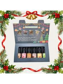6pcs/1pc Christmas Pipette Essential Oil Set / 10ml Edible Grade Scented Candies, Tiramisu, Pumpkin Pie, Christmas Tree, And Other Holiday Aromas To Create A Festive Christmas And New Year Atmosphere. 10ml Water-Soluble Essential Oil / Aroma Diffuser / Humidifier / Diffusion Stone / Car Diffuser, Suitable For Bedrooms, Living Rooms, Kitchens, Bathrooms, Cars, And Hotel Leisure Aromas. Christmas Gifts, New Year Presents, New Year Gift Boxes - D1 - View 12
