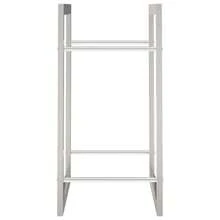 Firewood Rack 80x28x86 Cm Stainless Steel - Silver - View 5