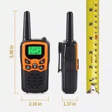 2pcs Mini Walkie Talkie For Outdoors PMR FRS Long Range Portable Family Two Radio With LED Flashlight VOX - Negro - Ver 9