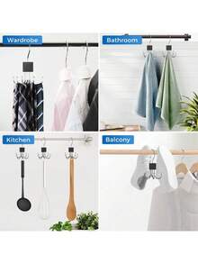 1个衣柜腰带套 腰带收纳袋 腰带挂钩 - 黑色 - 查看 7