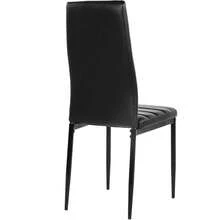 Dining Table And Chairs Set Of 2/4, Folding Round Dining Table With 2 PU Leather Chairs For Dining Room,Kitchen,Living Room - 棕色圓桌+2黑色橫線椅 - 查看 6