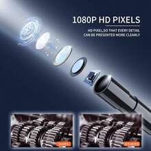 1080P HD Industrial Endoscope Camera With 4.3" LCD Screen, Semi-Rigid Cable & IP67 Waterproof Design - Adjustable Brightness, USB Rechargeable - 黑色 5米/16.4英尺 - 查看 6
