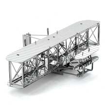 Kit de Modelo de Quebra-cabeça Metálico 3D - Aeronave Militar e Navio de Guerra Realistas, Modelo de Veículo Desafiador para Adultos e Adolescentes, Presente Educacional de Hobby e Decoração de Mesa, Modelo Mecânico, Avião da Segunda Guerra Mundial, Dirigível/Zepelim - Multicolorido - Visão 3
