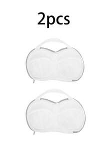2pcs/1pc Bra Washing Bag, Washable Bra Bag, Anti-Deformation Bra Cleaning Bag, Travel Underwear & Home Storage Bag (Gray, Blue), Compact & Portable, Suitable For Various Scenarios Such As Home Travel, Back To School Travel, Gifts For Friends And Family, Washable, Hand Washable, Also Can Be Used As A Storage Bag For School Supplies, Suitable For All Shapes Of Bras. - Multicolor - View 9