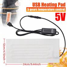 USB Heating Pad 5V Heating Mat Electric Heating Film For Cervical Vertebra Warming Clothes Vest Coat Jacket Shoes Heater Insulation,Galentines,Puppy,Carnival,Party Decorations