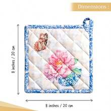 PotholdersMaison d' Hermine Canton 100% Cotton Pot Holder 8 Inch by 8 InchPotholders - azul - Ver 4