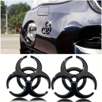 1个金属汽车标志贴纸 - 个性化后备箱/侧面板徽章，防水防锈胶粘剂，电子游戏主题汽车改装配件，汽车零件，汽车贴纸，汽车装饰，汽车贴花，汽车用品，汽车必备品，汽车用品