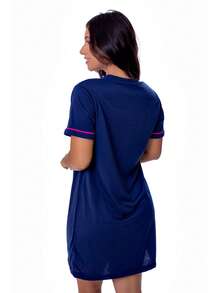 Kit com 2 Camisolas Amamentação Meia Manga Luxo com Botões Pós Cirúrgica 2 Cores Sortidas