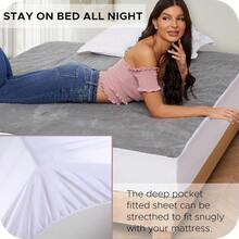 Heated Mattress Pad Queen Size 60"X80" 5 Heating Levels Dual Control With 10 Hours Auto-Off Cozy Coral Fleece Warming Bed And Fast Heating Grey - 1灰色 - 查看 6