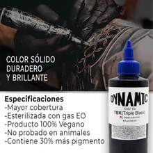 DYNAMIC COLOR CO Professional Tattoo Ink Dynamic Triple Black 8oz - Black - View 2