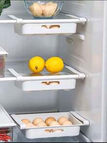 2件套房车/露营车厨房悬挂式收纳架，冰箱鸡蛋/水果收纳盒，抽屉式冰箱整理架，厨房配件 - 彩色 - 查看 8