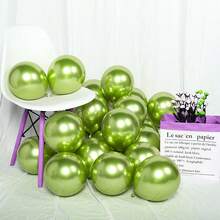 Metallic Bright Green Balloons 5/10/12 Inch Neon Light Green Latex Balloons Helium Shiny Thickened Balloons Party Decoration Wedding Anniversary Birthday Party Graduation Ceremony Gender Reveal Party Carnival - Metallic Fruit Green - View 7