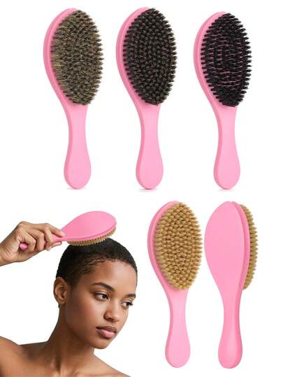 Escova de cabelo vintage com óleo, escova para barba masculina, escova para costeletas, escova para limpeza de cabelo, pente de estilização específico para salão de cabeleireiro, kit de estilização de cabelo