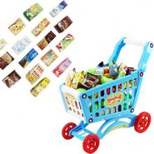 Kids Easy To Assemble Shopping Cart Playset - Blue - View 4