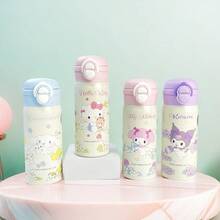 Miniso Sanrio My Melody Lesi Dual - Drinking Series 304 Insulated Cup 360mL/12.17oz, For Daily Commute, Cute And Healing Style, Dual - Drinking Design Is Super Convenient(1PC) - Pink - View 8